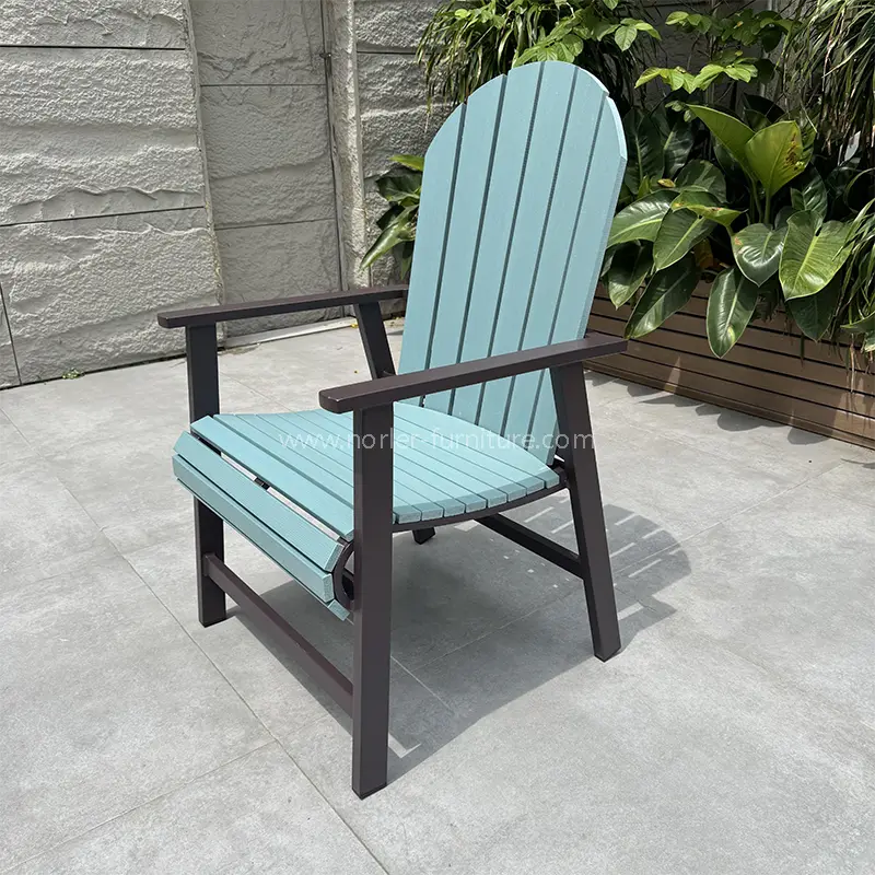 Outdoor Beach Pastic Wood Colorful Sun Lounge chair