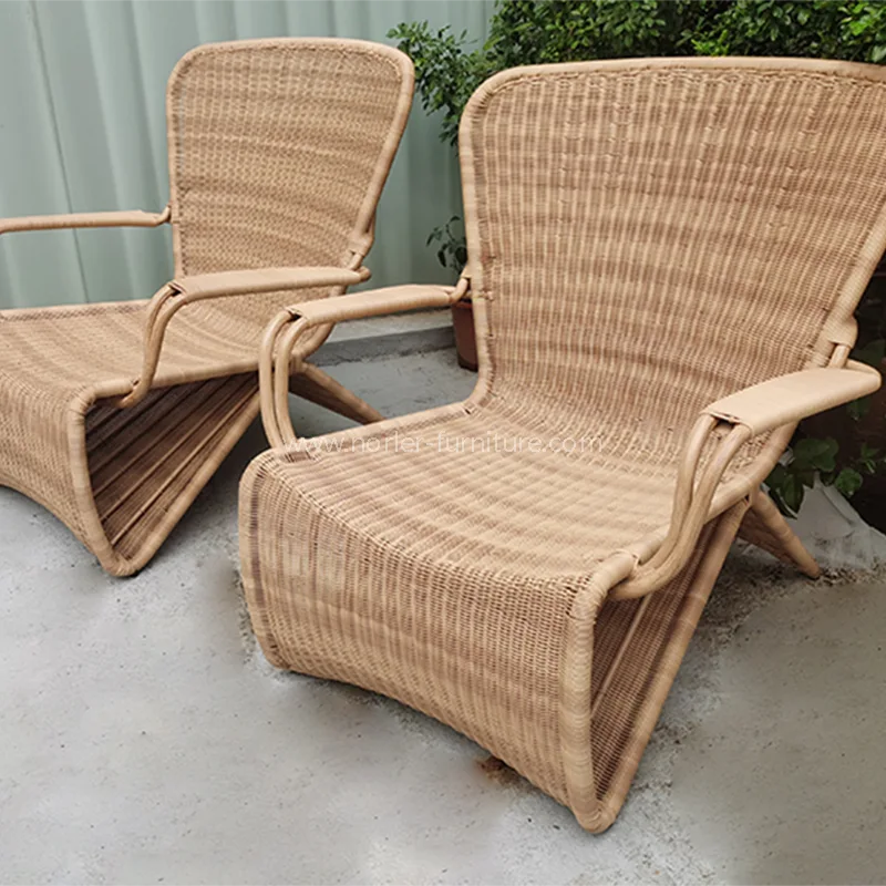 ခေတ်မီရေစိုခံ Outdoor Rattan ဥက်က chair ္ဌ