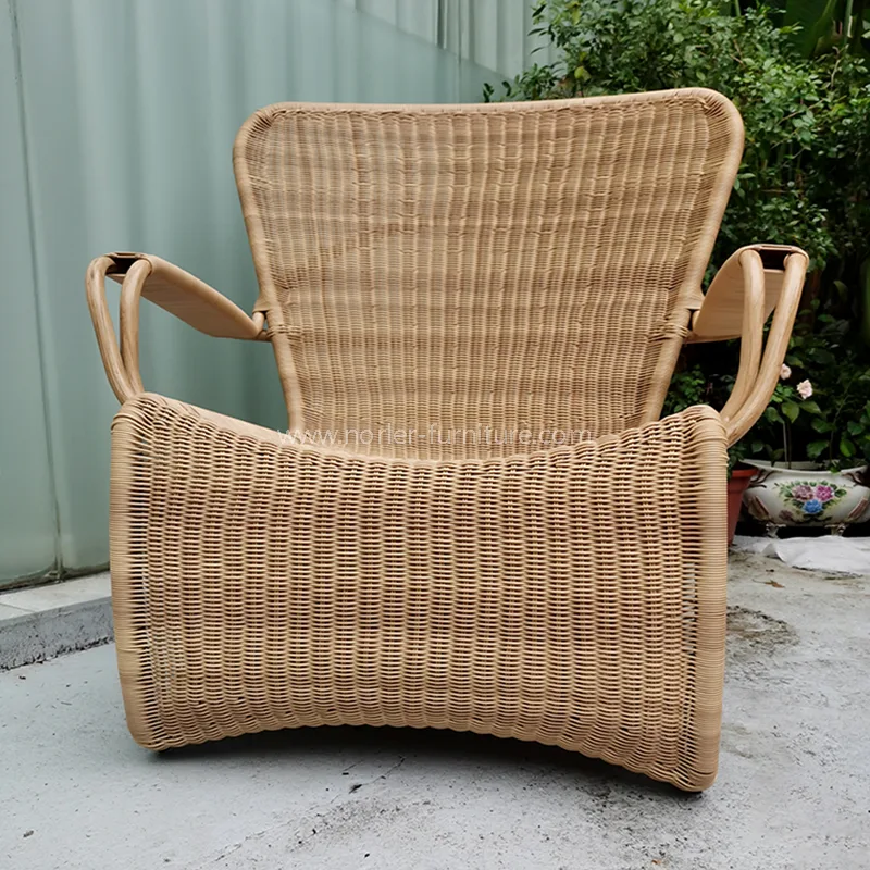 ခေတ်မီရေစိုခံ Outdoor Rattan ဥက်က chair ္ဌ