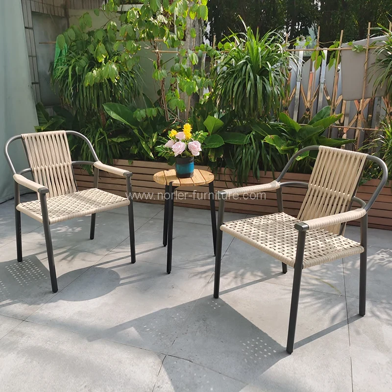 Outdoor Aluminum frame pe pe rattan လသာဆောင် set