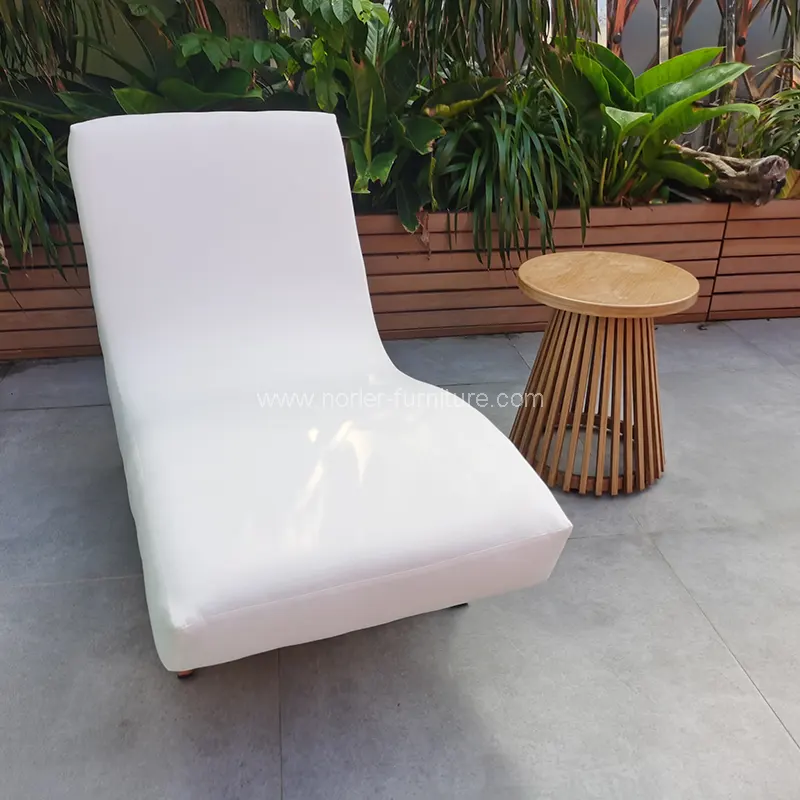 အထည် Sun Lounger ကို outholstered အလူမီနီယံဘောင်