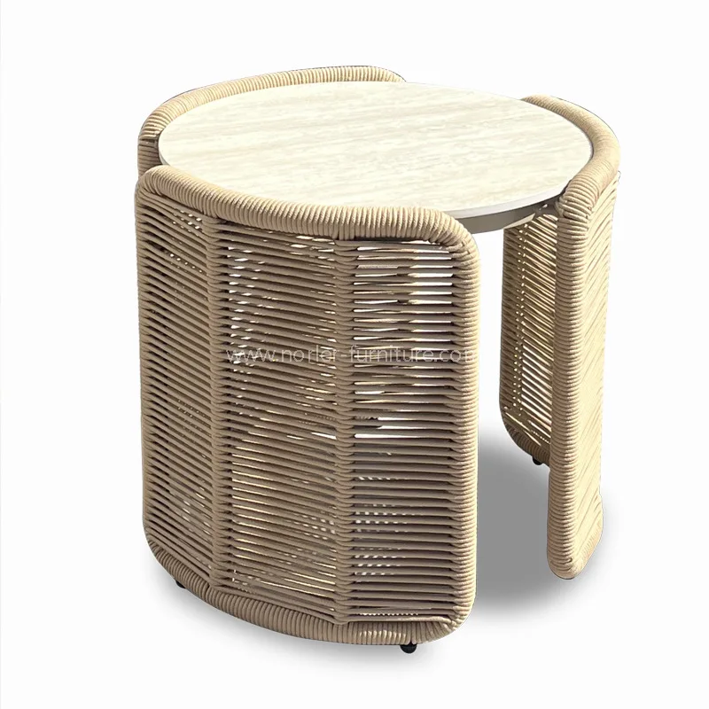 Outdoor Aluminum ကြိုးယက်လုပ်ခြင်းဆိုင်ရာအပန်းဖြေကုလားထိုင်ခြေချည်းတပ်