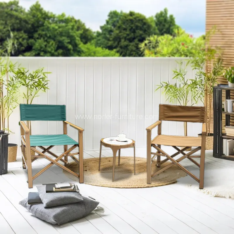 ရေစိုခံ Outdoor Outdoor Aluminum Wood Grain Balcony Set